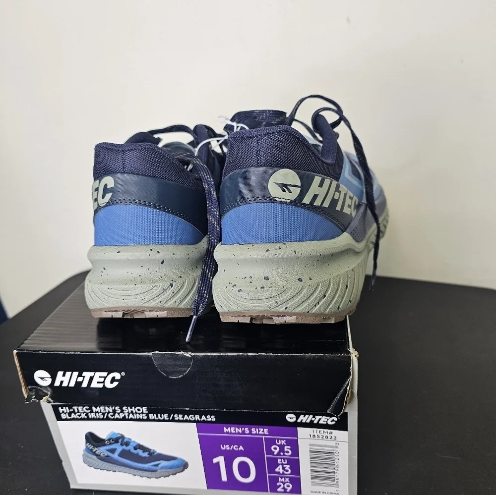 Hi-Tec Men's Shoes Black IRIS Captains Blue Seagrass Size 10